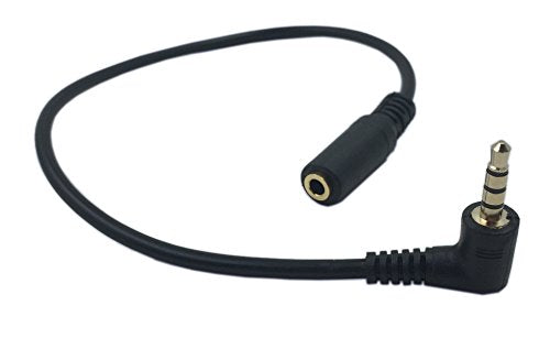 CERRXIAN 1Ft 3.5mm 4 Pole Male to 3 Pole Female Gold Plated Stereo Audio Cable Headset Extension Cable for Phones, Headphones, Speakers, Tablets, PCs, MP3 Players and More(2-Pack)