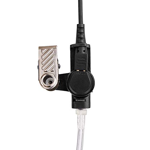 Retevis Walkie Talkie Earpiece with Mic, for Retevis RT22/RT21/H777/RT68 | Acoustic Tube, 2 Pin, Compatible with Pxton, Baofeng, Kenwood Walkie Talkies, Two Way Radio Headset with Big PTT Clip(1 Pack)