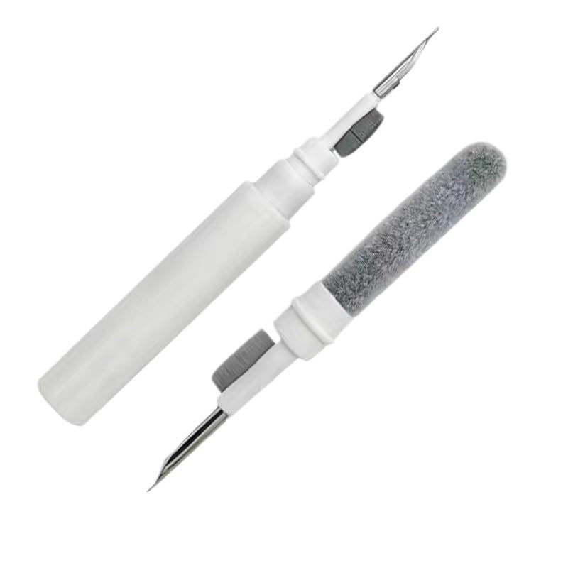 1pc Cleaner Kit for Earbuds, Multi-Function Cleaning Tool with Brush Flocking Sponge for Wireless Earphones Bluetooth Headphones Case Camera and Phone(White) - color: White