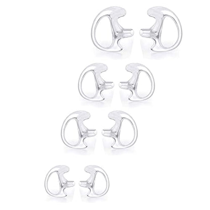 Replacement Earmold Earpiece Earbud Earplug Ear Mold for Walkie Talkie Acoustic Tube Earpiece,Soft Silicone Earmould Replacement Earpiece Insert for Two Way Radio Air Acoustic Headset (Pair of 4) - color: 4 pair(1 Larger+2 Medium+1 Small)