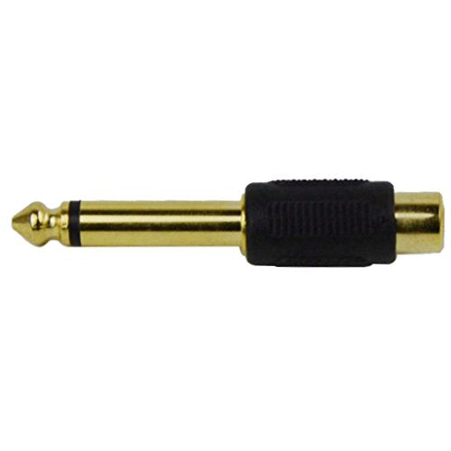 CESS 6.35mm TS Male to RCA Female Audio Adapter, 10 Pack