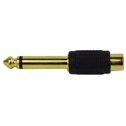 CESS 6.35mm TS Male to RCA Female Audio Adapter, 10 Pack