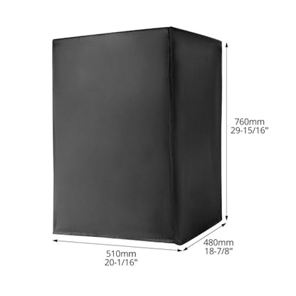 QWORK 15 Inch Waterproof Outdoor Powered Speaker Cover - Oxford Cloth with Silver Coated Layer, Protective Cloth Cover Bag for Audio PA/DJ Powered Speaker