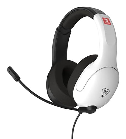 Turtle Beach Airlite Fit Wired Gaming Headset for Nintendo Switch 2, Lite | Also works with Nintendo Switch OLED, Flip-to-Mute Mic, Comfortable Ear Cushions, 40mm Speakers, Lightweight, White & Black - color: White & Black