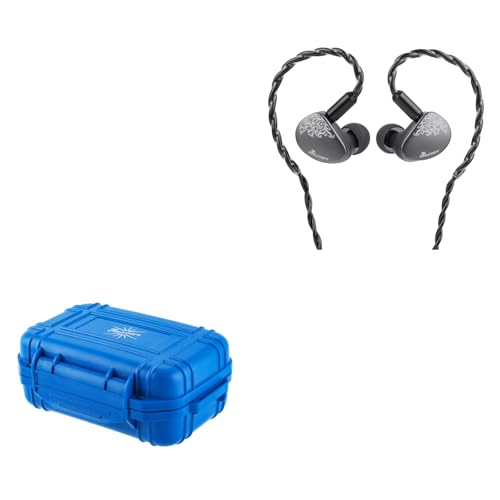 Kiwi Ears Cadenza II in Ear Monitor, 10mm Titanium Dynamic Driver IEM Earphone + Kiwi Ears SONICAP Waterproof IEM Hard Case