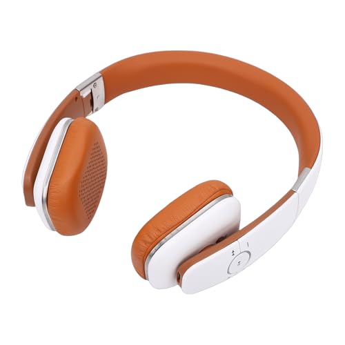 Keenso Headphones Over Ear, Lightweight Foldable Stereo Headset with Soft Ear Cushions, Perfect for Travel and Home Office Use (White)