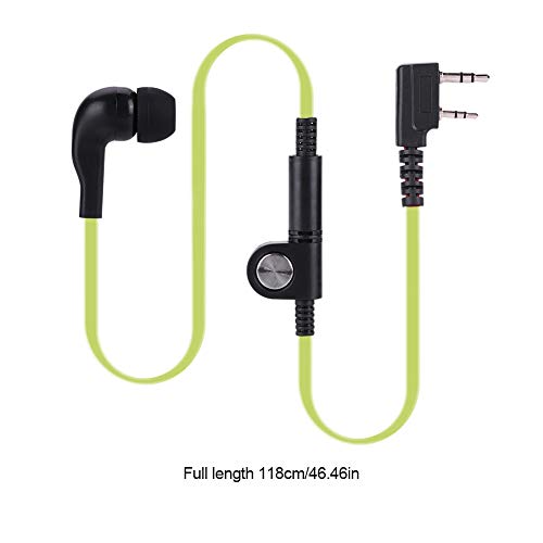 Cuifati Walkie Talkie Earpiece with Mic, 2Pin 2.5mm&3.5mm Single Wire Headphone Universal Walkie Talkie Headset Suitable for K Head 2pin walkie Talkie Radio, Two Way Radio Earpiece with PTT