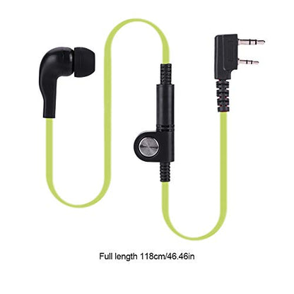 Cuifati Walkie Talkie Earpiece with Mic, 2Pin 2.5mm&3.5mm Single Wire Headphone Universal Walkie Talkie Headset Suitable for K Head 2pin walkie Talkie Radio, Two Way Radio Earpiece with PTT