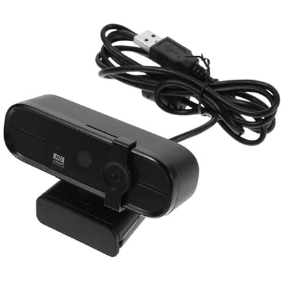 NUOBESTY USB Webcam User-Friendly Design for PC Plastic Video Conferencing Camera with Microphone 1080p Plug and Play for Remote Work and Online Education for Desktop Computer