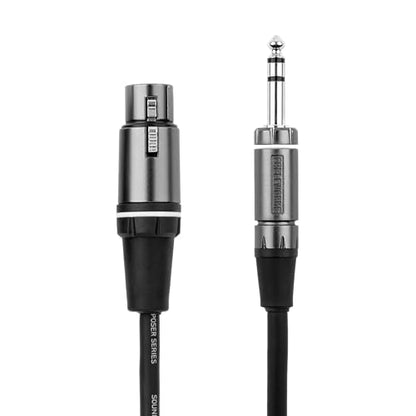 By Gator Cases Composer Series Deluxe 5 Foot XLR Female to TRS Cable, (GCWC-XLR-05FTRS) - size: 5 Feet, style: TRS/XLR Female