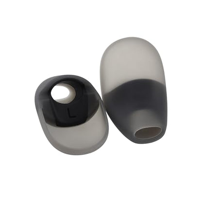 Replacement Ear Tips Compatible with HyperX Cloud Earbuds II | Soft Silicone Eartips with Portable Storage Box (4, Grey, XS/S/M/L)