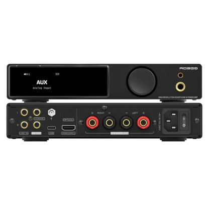SMSL AO300Pro Power Amplifier DAC Headphone Amp 2.1CH 165Wx2 with MA5332MS IC MQA MQA-CD DAC CS43131 IC 4.4mm/6.35mm 768K/32Bit XMOS XU316 USB/BT5.3/Coax/Opt/RCA/HDMI(eARC) Input Amps(Black)