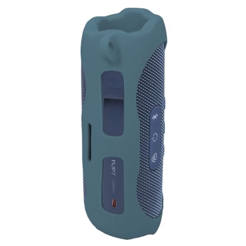 Silicone Cover Skin for JBL Flip 7 Portable Bluetooth Speaker (Blue) - color: Blue