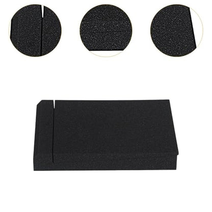 Colaxi Speaker Isolation Pad Sound Dampening Foam Fits Most Desktops Tilted Tabletop Acoustic Speaker Sponge Pad Speaker Foam Stand, 20x30x4.5cm