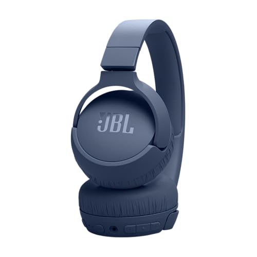 JBL Tune 670NC - Wireless On-Ear Headphones - Blue | Adaptive Noise Cancelling with Smart Ambient, Bluetooth 53 with LE Audio, JBL Pure Bass Sound - color: Blue