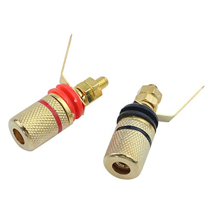 Antrader 12pcs Gold Plated 4mm Banana Plug Socket Connectors (6Black+6Red)