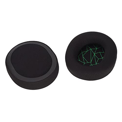 Replacement Ear Cushion Pads with Memory Foam Protein Leather for 3 5 7 Pro ATH M40X M50X MDR 7506 Cloud 2 Black V2 (Black earpads with Green Silk Screen) - color: Black earpads with green silk screen