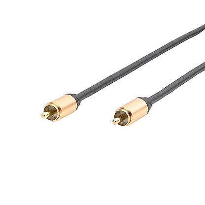 Upgraded Audio Video Cable,RCA Coaxial Cable with Male to Male 24K Gold Plated Plug,Video/Audio AV Extension Shielded Cord for Subwoofer Rear View Parking Camera (5m/16ft) - size: 5m/16ft