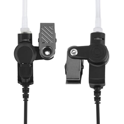 2 Wire Acoustic Tube Ear Piece Ptt Mic Earpiece Two Way Radio Headset for Motorola Talkabout Walkie Talkie T260tp(Black,Wired)