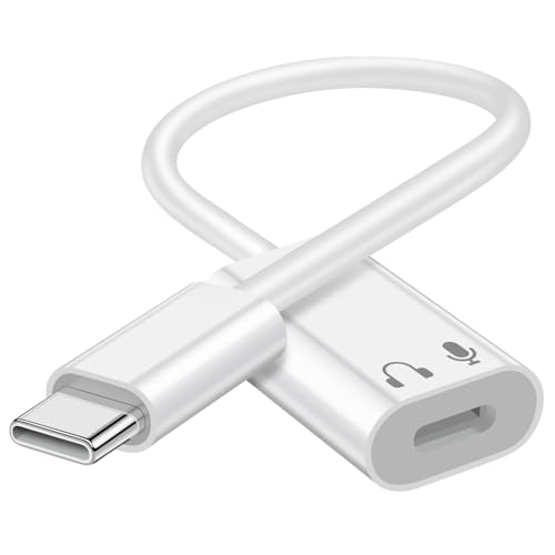USB C to Lightning Audio Adapter, USB C Male to Lightning Female Earphone Converter Compatible with iPhone 17/17Pro Max/16/15/15Pro Max, iPad Pro, iPad Air 6, MacBook and More(Audio Only, No Charge)