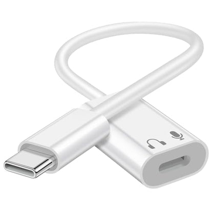 USB C to Lightning Audio Adapter, USB C Male to Lightning Female Earphone Converter Compatible with iPhone 17/17Pro Max/16/15/15Pro Max, iPad Pro, iPad Air 6, MacBook and More(Audio Only, No Charge)