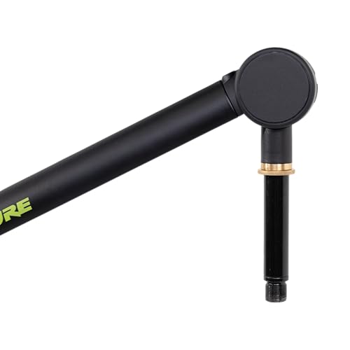 Shure by Gator Deluxe Broadcast Desktop Mic Boom Arm (SH-BROADCAST1) | Fully adjustable with a quiet 360-degree arm for podcasts and streaming. Compatible with MV7 & SM7B