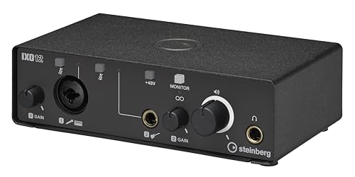 Steinberg IXO12 Black, 2x2 USB 2.0 24-Bit/192kHz Audio Interface With Cubase AI, Cubasis LE and Steinberg Plus Software - color: Black, style: IXO12