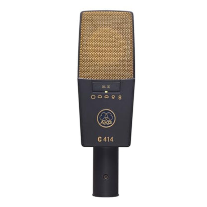 AKG Pro Audio C414 XLII Studio Grade Professional Large Diaphragm, Dual-Capsule, Vocal and Instrument Condenser Microphone with Rugged Aluminum Carrying Case. XLR Connector. Gray with Gold - style: C414 XLII Single