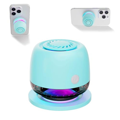 IPX67 Waterproof Shower Bluetooth Speaker,Magnetic Speakers,Wireless Induction Bluetooth Speaker with 6 RGB Light,Ideal Gift for Men,Women,Outdoor,Camping,Party,Room,Car,Home (Cyan Green)