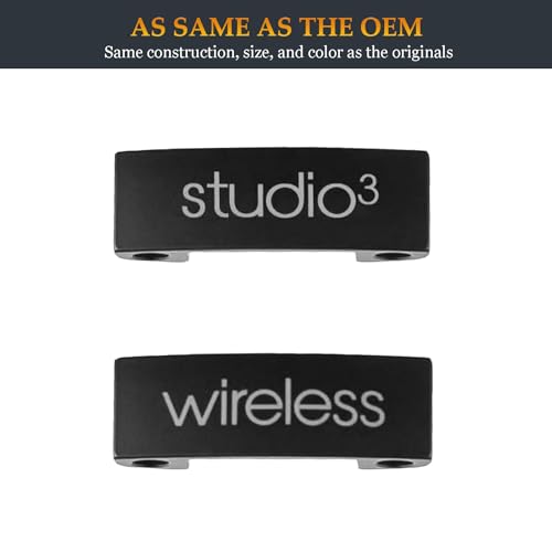 Studio 3 Replacement Hinge as Same as OEM A1914 Replacement Parts Repair Kit Durable Accessories Compatible with Beats by Dre Studio3 (A1914) and Studio Pro (A2924) Wireless Headphones (Black) - color: Black