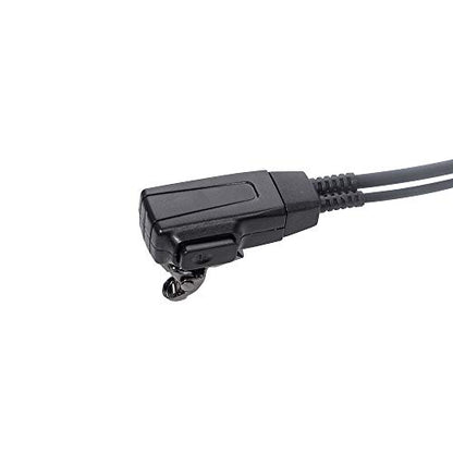 Caroo D Shape Earpiece Headset with Mic PTT Compatible with Baofeng UV-5R BF-888S BF-F8HP BF-F9 UV-82 UV-82HP UV-82C Kenwood TK-2107 TK-3107 Walkie Talkies Two Way Radio 2 pin