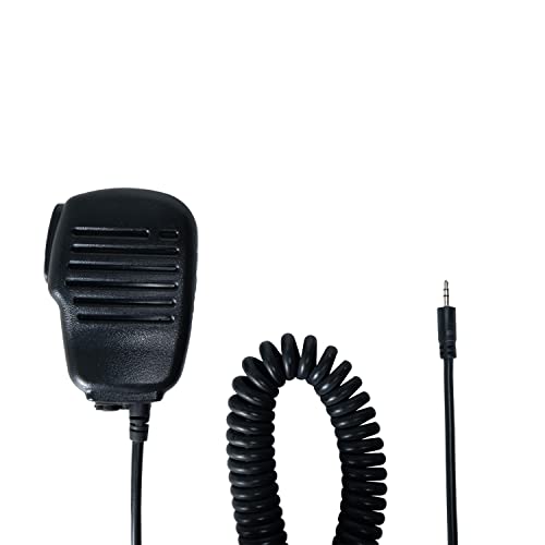 Caroo Handheld Speaker Mic 1 Pin 2.5mm Shoulder Microphone with Reinforced Cable Compatible with Cobra Walkie Talkie Two Way Radio Accessories