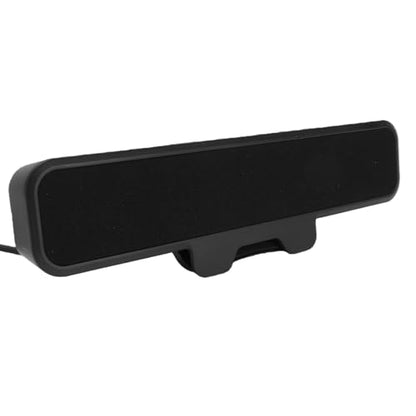 Computer Speakers, Clip On Monitor Soundbar, Wired PC Stereo Speaker Bar for Desktop Laptop, Volume Control & Mute Key
