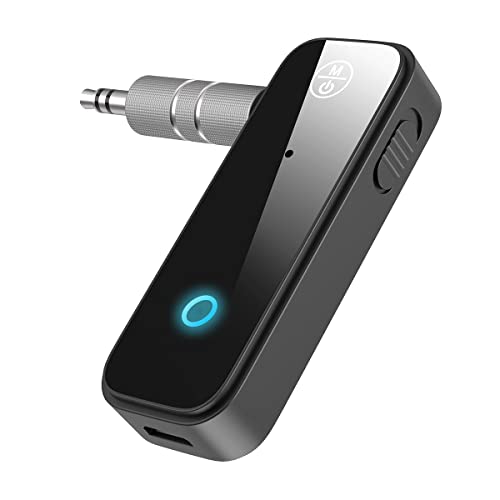 ORIA Aux Bluetooth Adapter for Car, 2 in 1 Bluetooth Transmitter Receiver, Wireless Audio Receiver with 3.5mm Aux Port for Cars, Speakers, Stereo Systems and Headphones