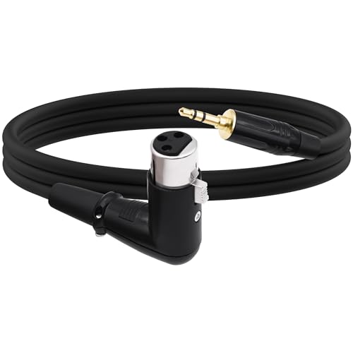 3.5mm TRS to XLR Male Balanced Audio Cable Adapter 1M | Right Angle XLR Male to 1/8 inch Male,HiFi Stereo Speaker Cord,for Smartphone Laptop Mixer Speake - style: male to female