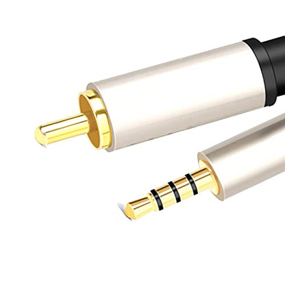 MagiDeal Coaxial Audio Video Cable RCA to 3.5mm Wire Male to Male Cord Input Adapter Extension Coaxial Cable for Home Stereos, Speakers, Amplifier, 200cm