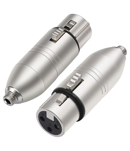 2Pack 1/8 TRS Female to 3Pin XLR Female Aduio Adapter,Balanced XLR to 3.5mm Converter for Mixer, Microphone, Power Amplifier - color: 1/8 F to XLR F