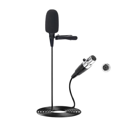 Lavalier Microphone, Cardioid Condenser Clip On Microphone, Lapel Microphone Compatible with Shure Microphone Wireless System, Mini 4 Pin XLR Plug, Ideal for Lectures, Theater, Actors - size: Mini 4 Pin XLR (TA4F) Plug