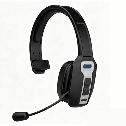 Black Single Ear Bluetooth Headset, Lightweight Comfort Business Earpiece with Noise Canceling Mic, Hands-Free Mono Headphone for Office, Driving, Conference Calls - color: Black