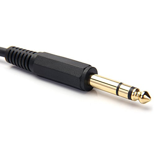 15FT 1/4 Inch Male to Female Stereo Extension Cable Gold Plated Quarter inch Headphone Extension Cable Cord - size: 15 Feet