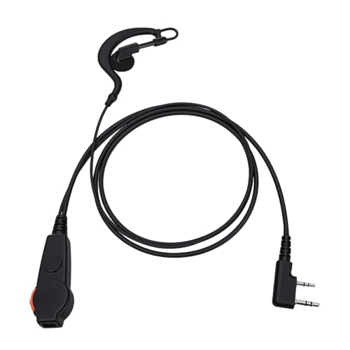 2 Pin Earpiece for Radio, Clear Sound Quality Wired 2 Way Radio Earhook Headset with Mic, Push to Talk Key, Designed for TH D7 TH F6 TK 220 etc