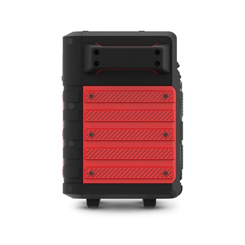 ION Tailgater Classic Portable Bluetooth Outdoor Speaker, Red | Water Resistant, Rechargeable Battery, Radio, USB Charging, Stereo Linking, App Control, for Parties and Outdoor Events - style: Tailgater Classic - Red