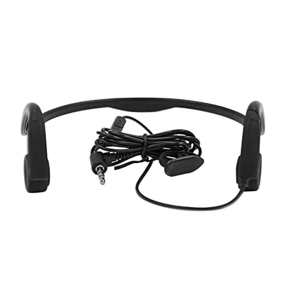 Bone Conduction Wired Headphones with Noise Cancelling Mic 3.5mm Connector Sweat Resistant Headphones for Cycling Running and Other Sports (Black)