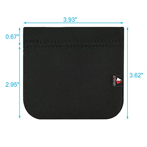 4 x 4 inch Neoprene Protective Carrying Snap Case Bag Pouch for Earphones/Cables etc...(Earbud Case)