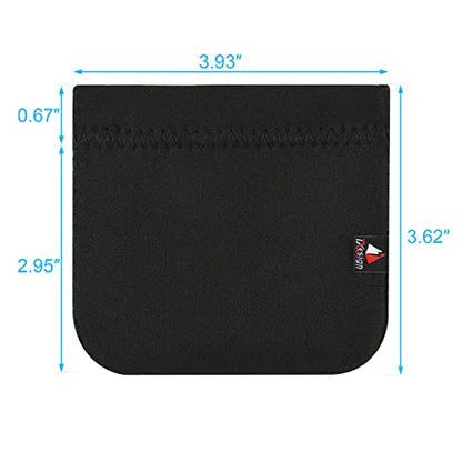 4 x 4 inch Neoprene Protective Carrying Snap Case Bag Pouch for Earphones/Cables etc...(Earbud Case)