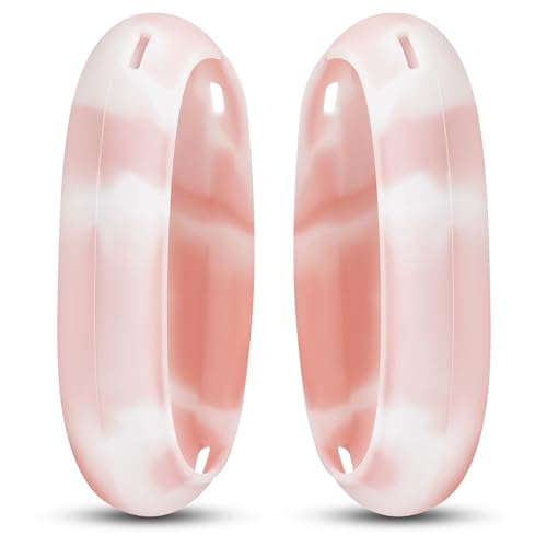 WC ShellZ Max - Protective Shell Covers for AirPods Max 1 & 2 | Made by Wicked Cushions | Made with Premium Silicone | PinkMarble - color: PinkMarble