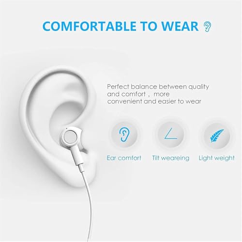 Pcwfbzf USB C Headphones Earbuds for iPhone17/16/15, iPad Pro,Galaxy,Pixel | Built-in Mic, Noise Cancelling, Volume Control, Ultra Clear Calls, Supports for iPhone 17/16/15 Series, Galaxy, Pixel - size: 1 Pack