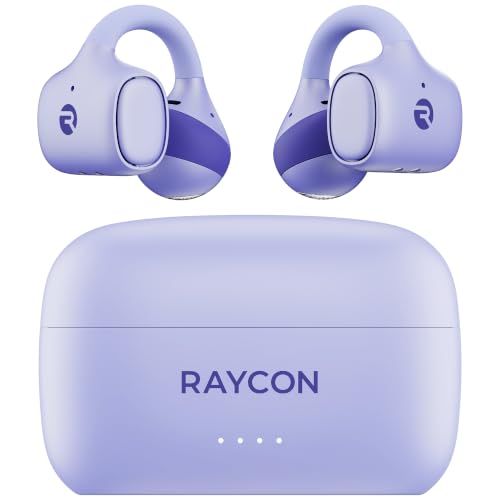 Raycon Everyday Clip-On Earbuds, Open Ear & Water Resistant, 30Hr (Purple) | Open-Ear Clip Design - color: Purple