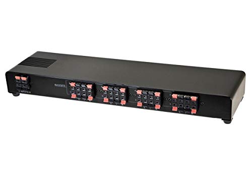Monoprice 108230 8-Channel Speaker Selector - Black With Impedance Matching Protection, Up To 200 Watts Per Ch. Perfect for Home Theater Audio