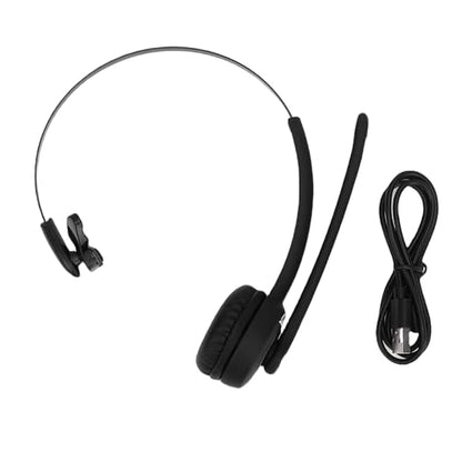 ANGGREK Trucker Bluetooth Headset, Bluetooth 5.0 Wireless Headset with Mic, Noise Canceling Over Ear Headphones, 13H Playtime, Dual Device, for Truck Drivers Office Calls